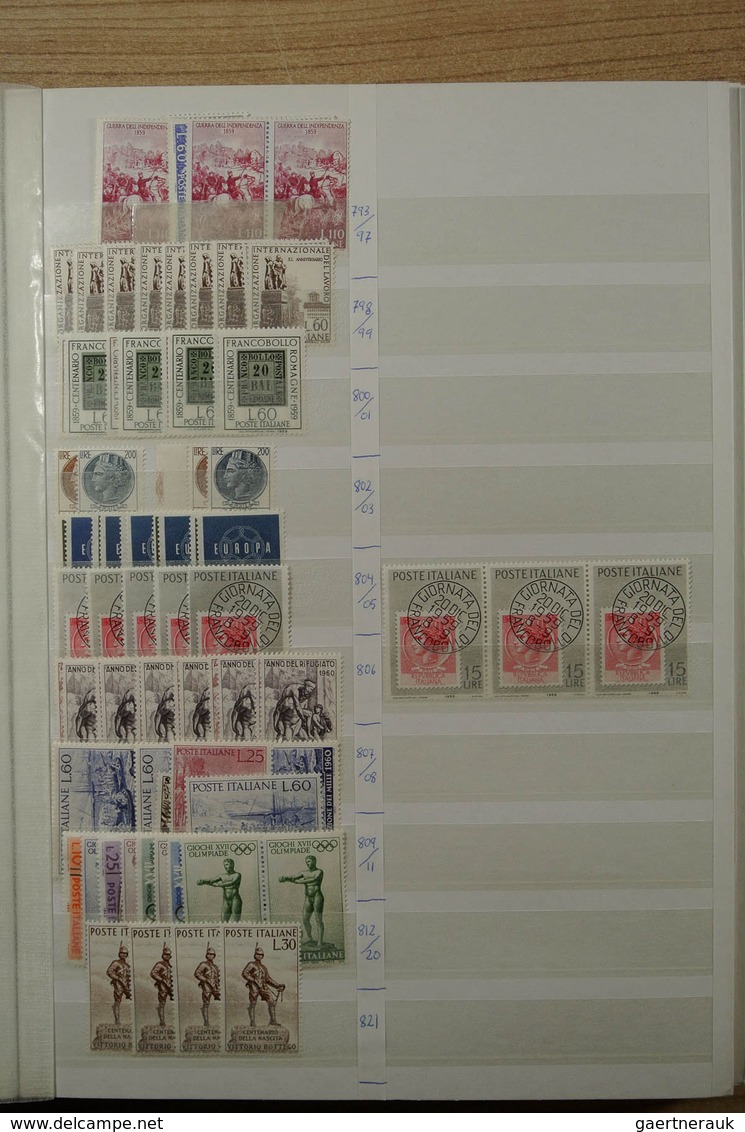 26985 Italien: 1926-1981. Stockbook with various MNH sets of Italy 1926-1981. Much material, cat. value ca