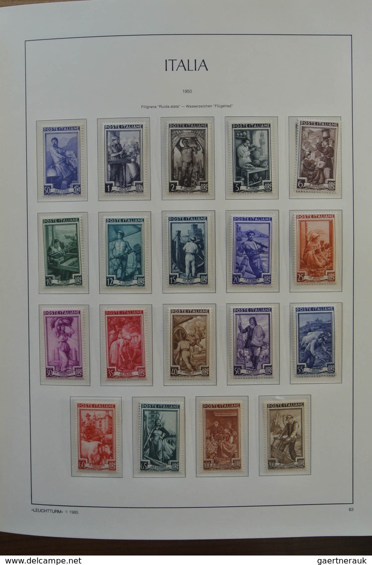 27005 Italien: 1945-1999. Almost Complete, Mostly MNH (few Older Stamps Hinged) Collection Italy 1945-1999 - Marcophilie