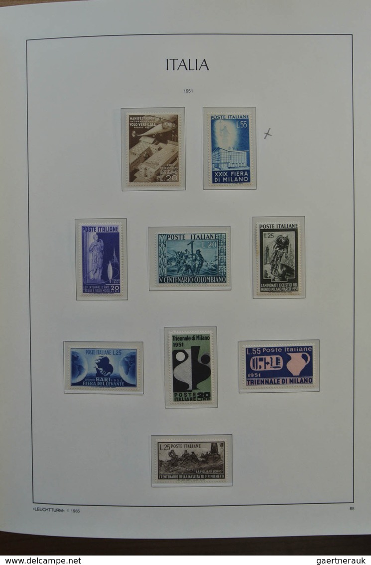 27005 Italien: 1945-1999. Almost Complete, Mostly MNH (few Older Stamps Hinged) Collection Italy 1945-1999 - Marcophilie