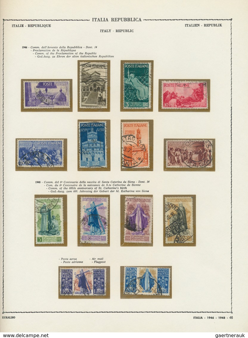 27006 Italien: 1945/1984, Comprehensive Collection In A Binder, At Beginning In Used Condition, From Apprx - Marcophilie