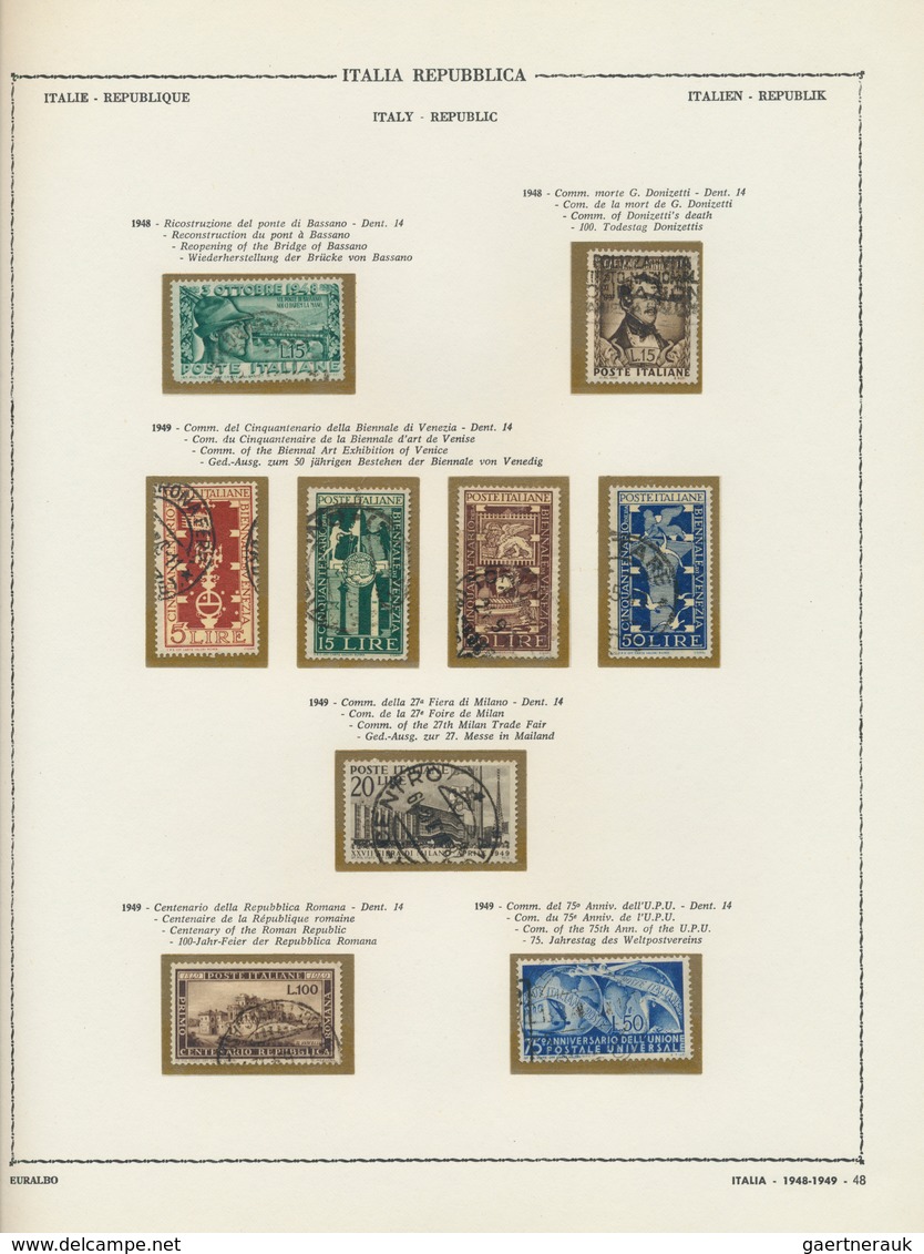 27006 Italien: 1945/1984, Comprehensive Collection In A Binder, At Beginning In Used Condition, From Apprx - Marcophilie