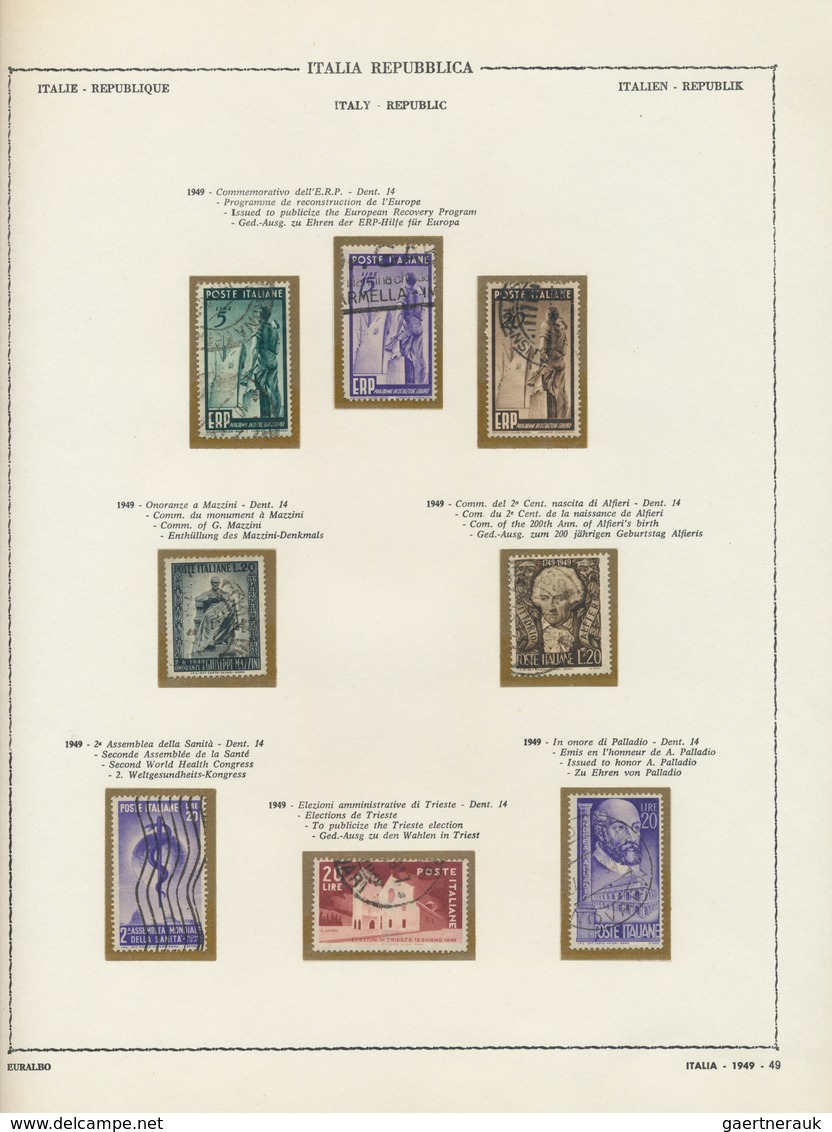 27006 Italien: 1945/1984, Comprehensive Collection In A Binder, At Beginning In Used Condition, From Apprx - Marcophilie