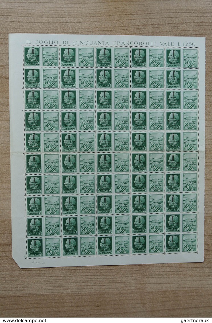 27009 Italien: 1945: Beautiful, Somewhat Specialised Collection MNH Sheets And Sheerparts Of Italy 1945 RS - Marcophilie