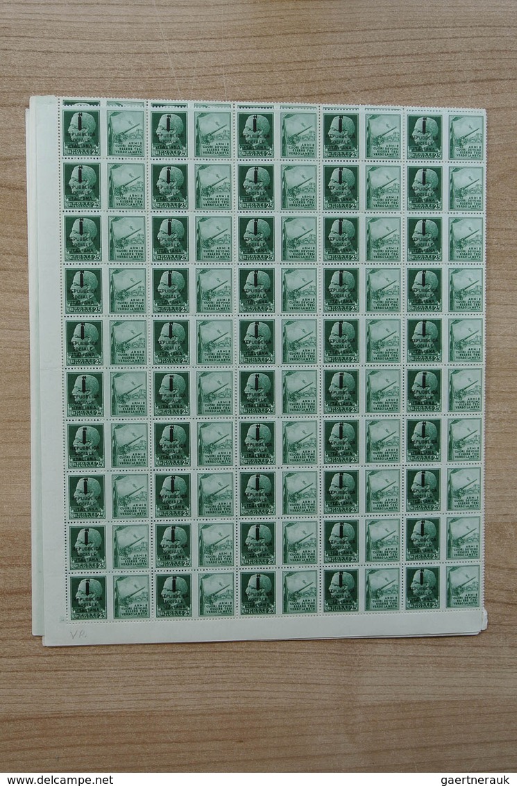 27009 Italien: 1945: Beautiful, Somewhat Specialised Collection MNH Sheets And Sheerparts Of Italy 1945 RS - Marcophilie