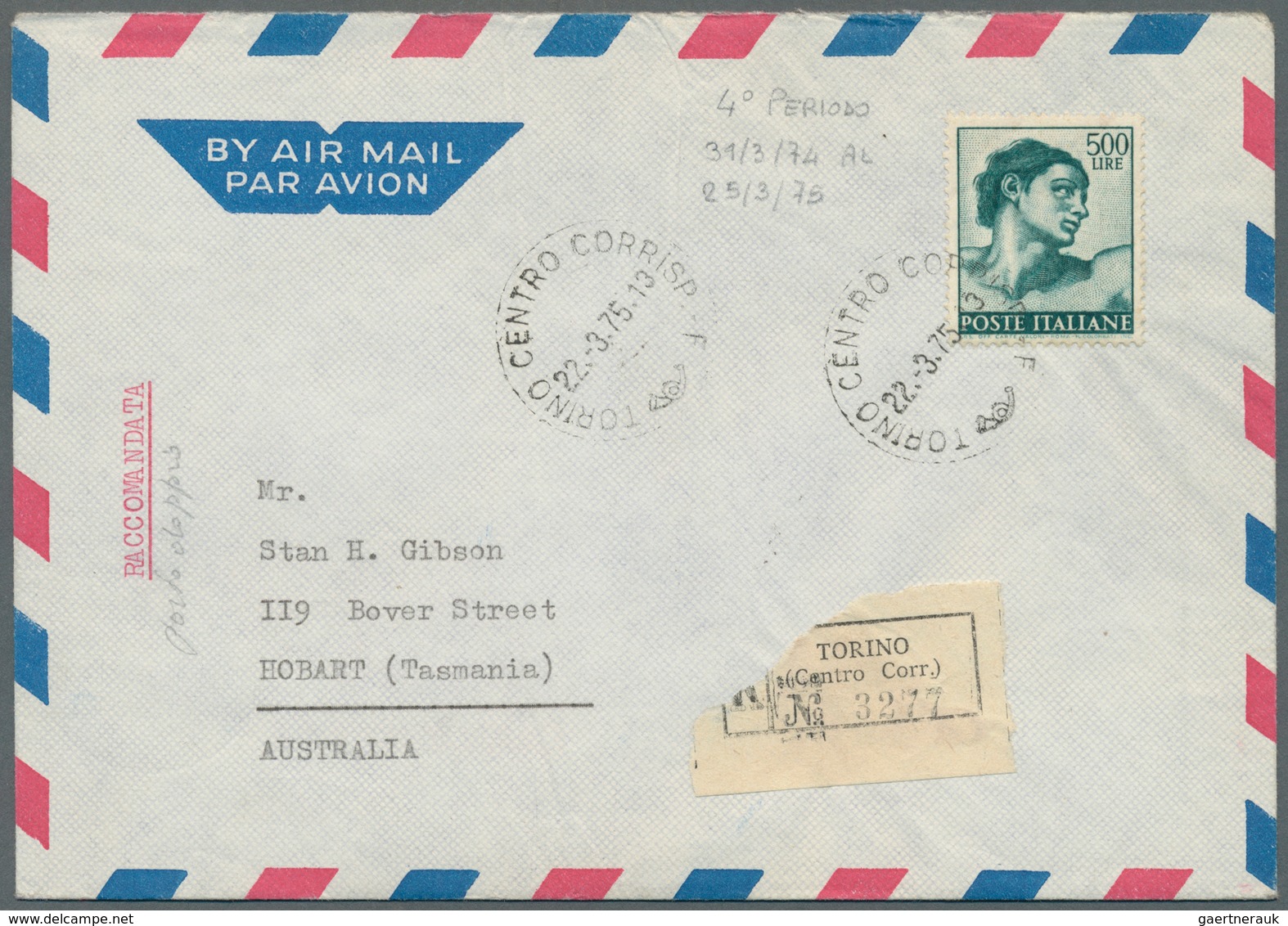 27015 Italien: 1950/1980 (ca.), Holding Of Apprx. 315 Commercial Covers/cards, Mainly Bearing Frankings "M - Marcophilie
