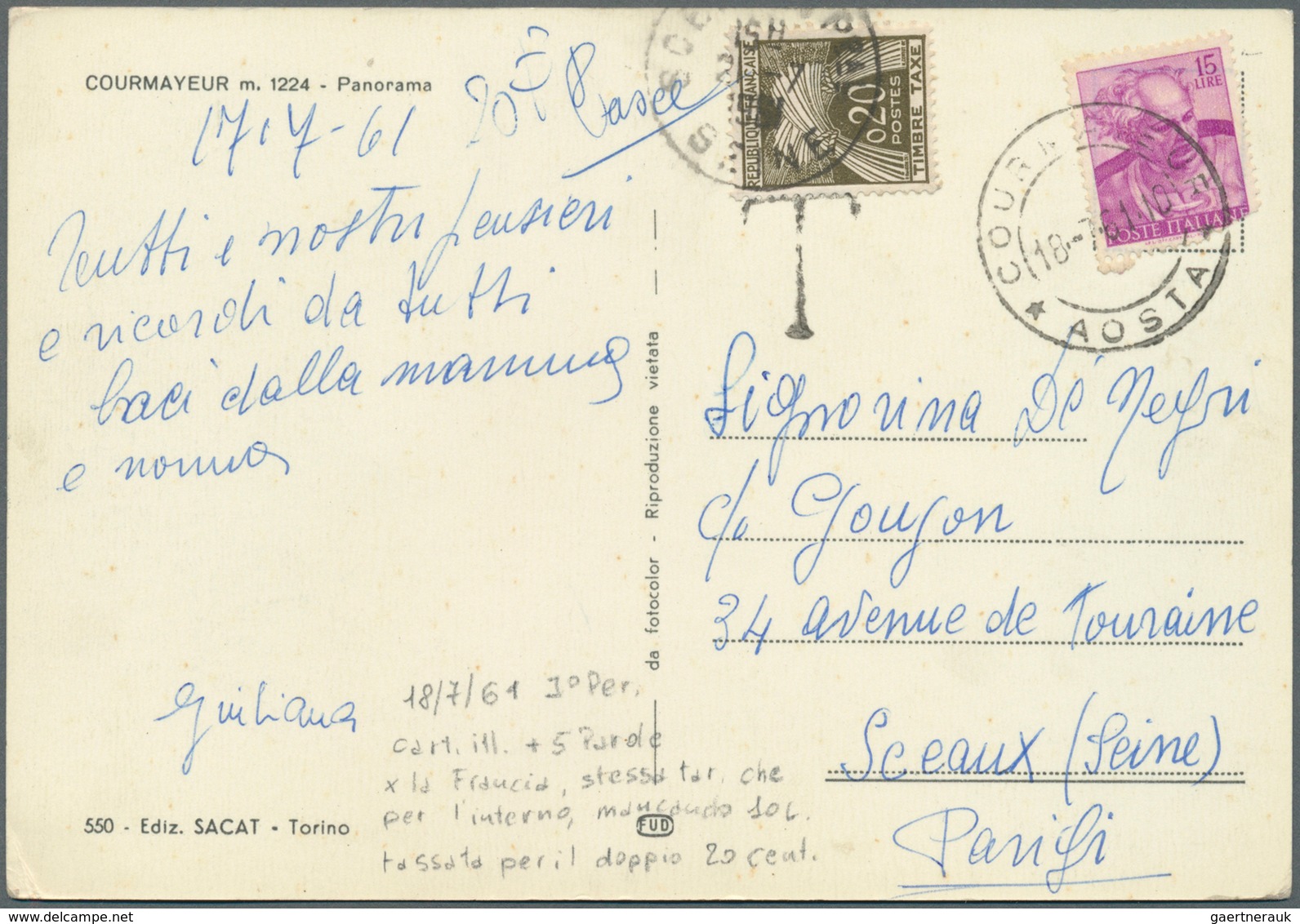 27015 Italien: 1950/1980 (ca.), Holding Of Apprx. 315 Commercial Covers/cards, Mainly Bearing Frankings "M - Marcophilie