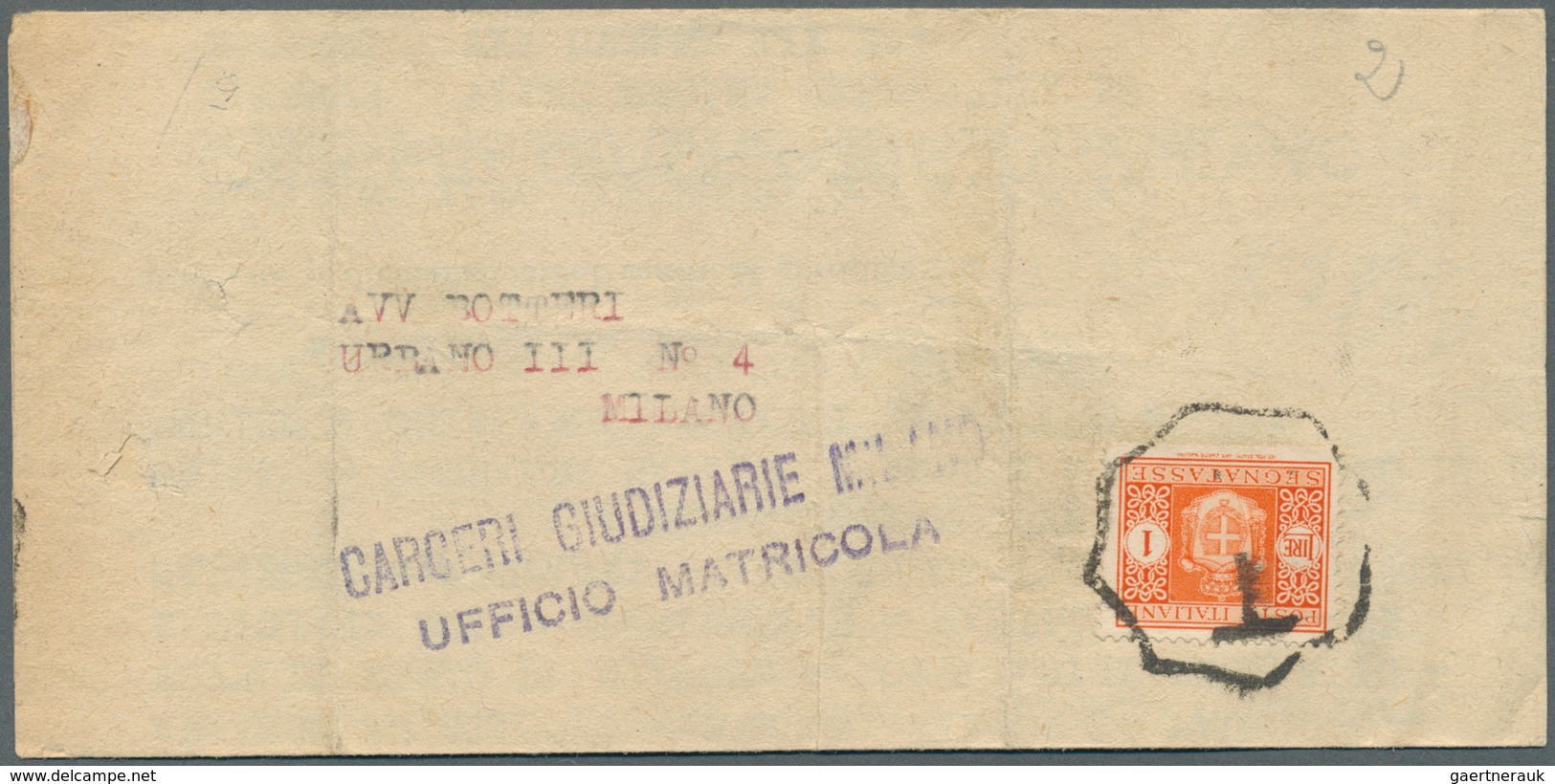 27015 Italien: 1950/1980 (ca.), Holding Of Apprx. 315 Commercial Covers/cards, Mainly Bearing Frankings "M - Marcophilie