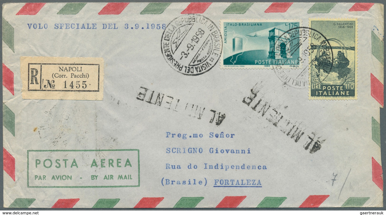 27015 Italien: 1950/1980 (ca.), holding of apprx. 315 commercial covers/cards, mainly bearing frankings "M