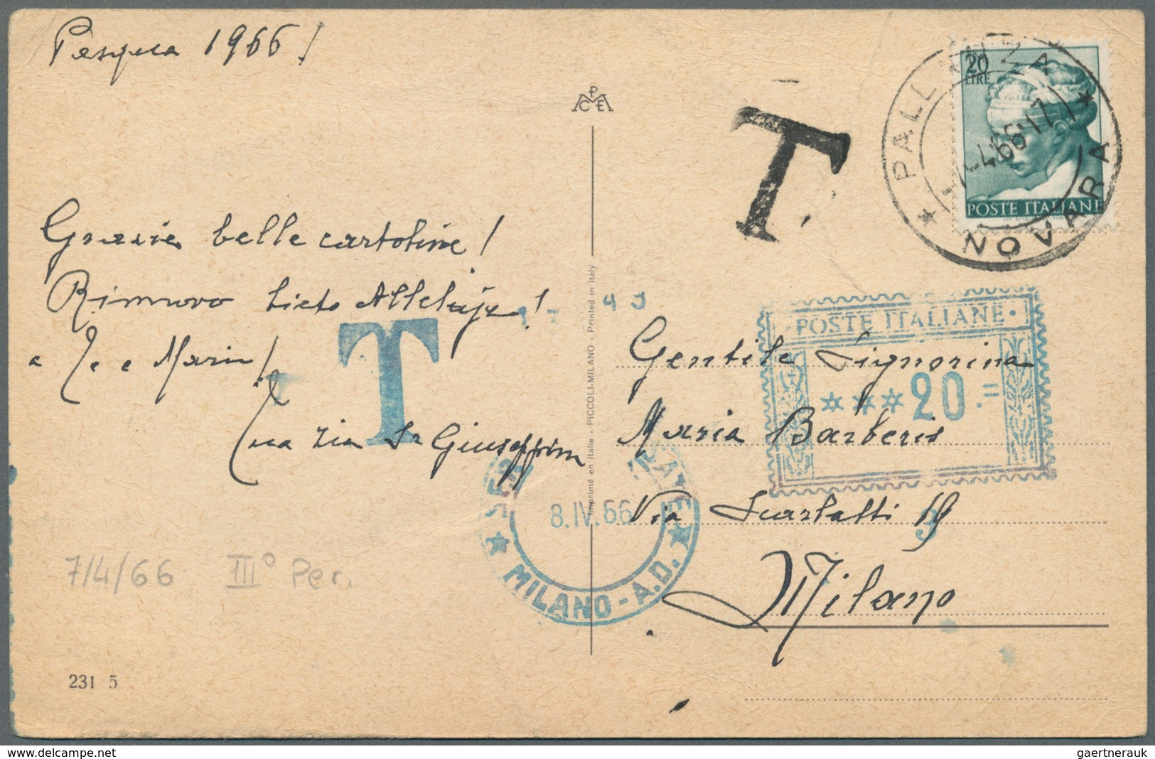 27015 Italien: 1950/1980 (ca.), holding of apprx. 315 commercial covers/cards, mainly bearing frankings "M