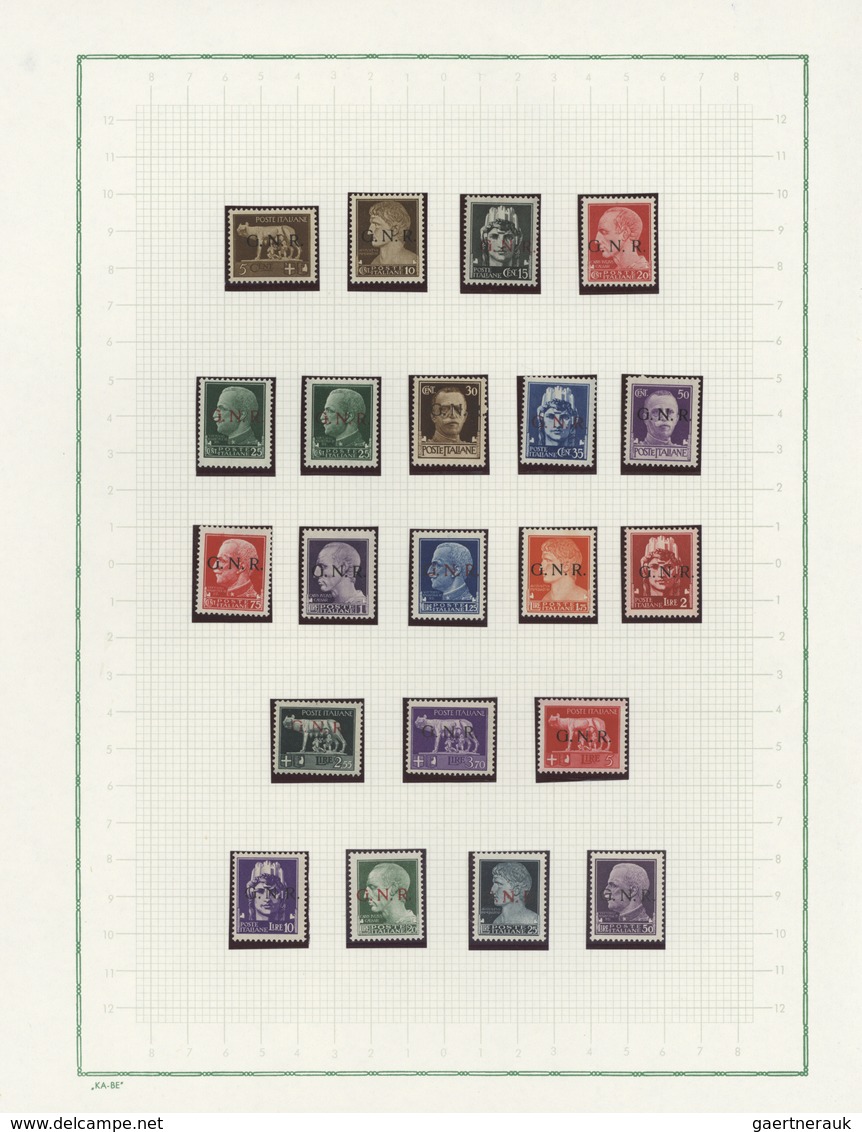 27024 Italien - Militärpostmarken: Nationalgarde: 1943/1944, Mint Collection Of 60 Stamps (mainly U/m!) Ne - Autres & Non Classés