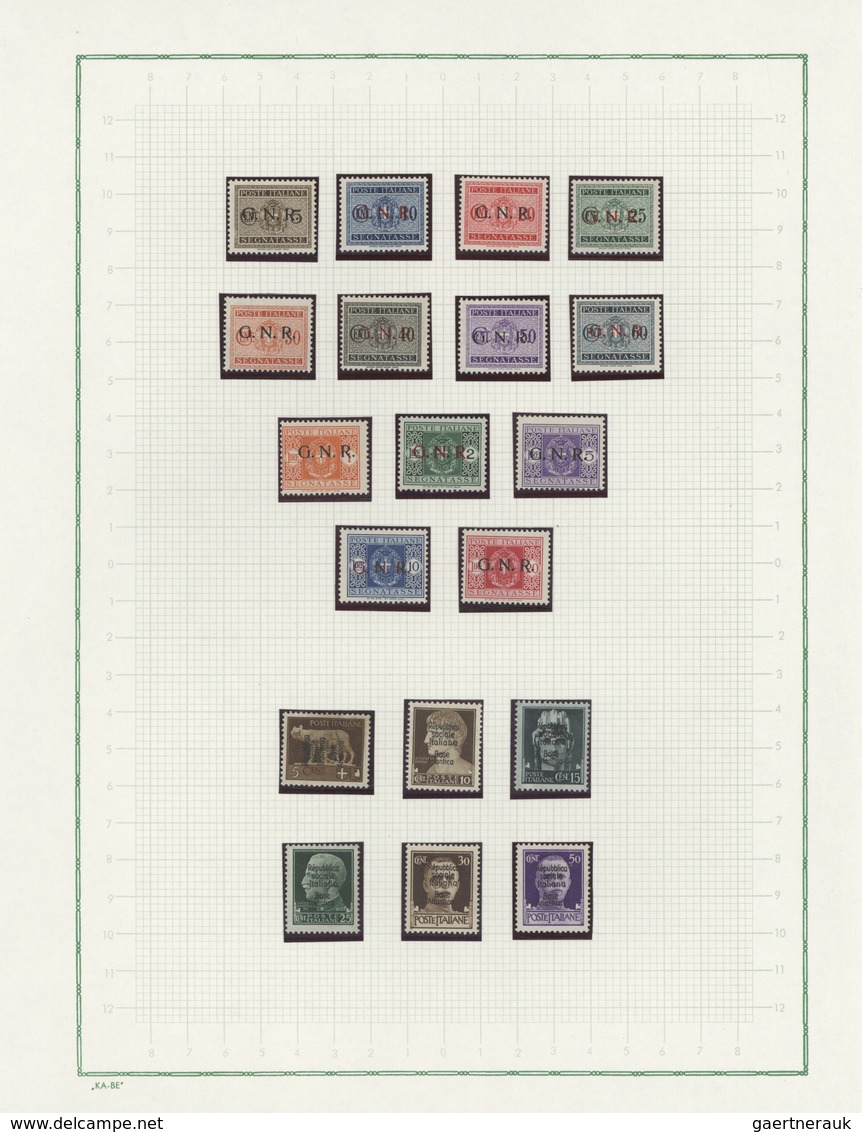 27024 Italien - Militärpostmarken: Nationalgarde: 1943/1944, Mint Collection Of 60 Stamps (mainly U/m!) Ne - Autres & Non Classés