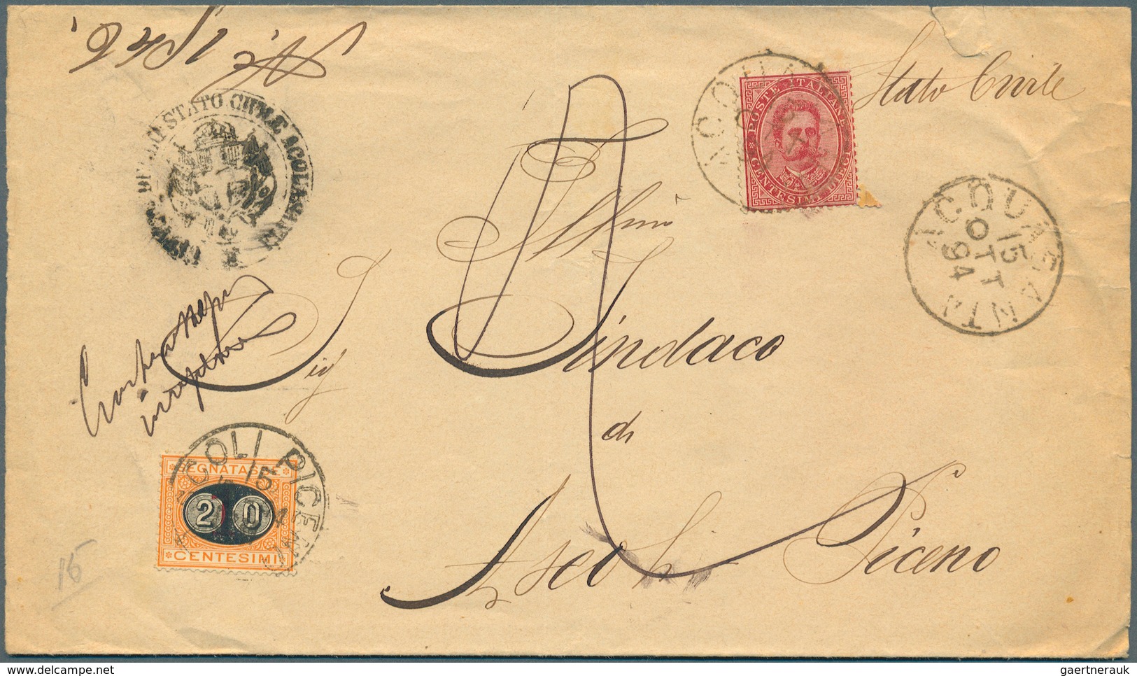 27026 Italien - Portomarken: 1883/1970 (ca) 80+ covers with porto stamps - a huge part of them "used as re