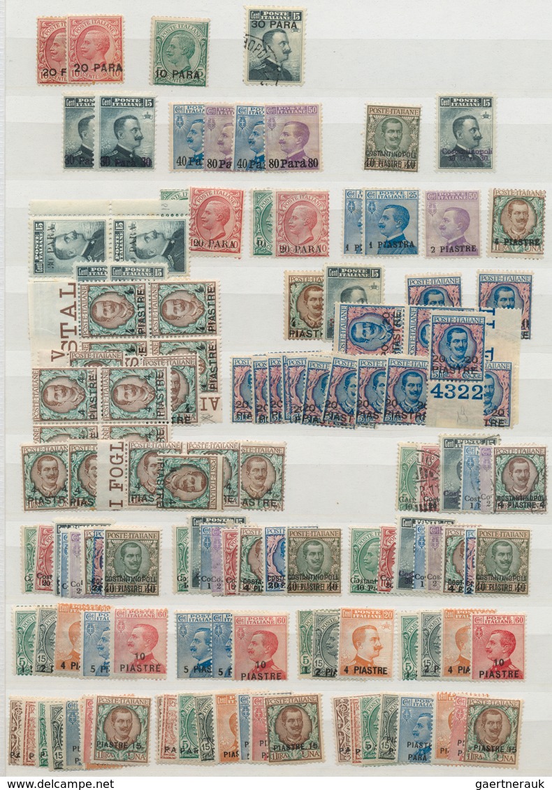 27037 Italienische Post In Der Levante: 1908/1923, Constantinople Issues, Chiefly Mint Assortment Incl. Ma - Emissions Générales