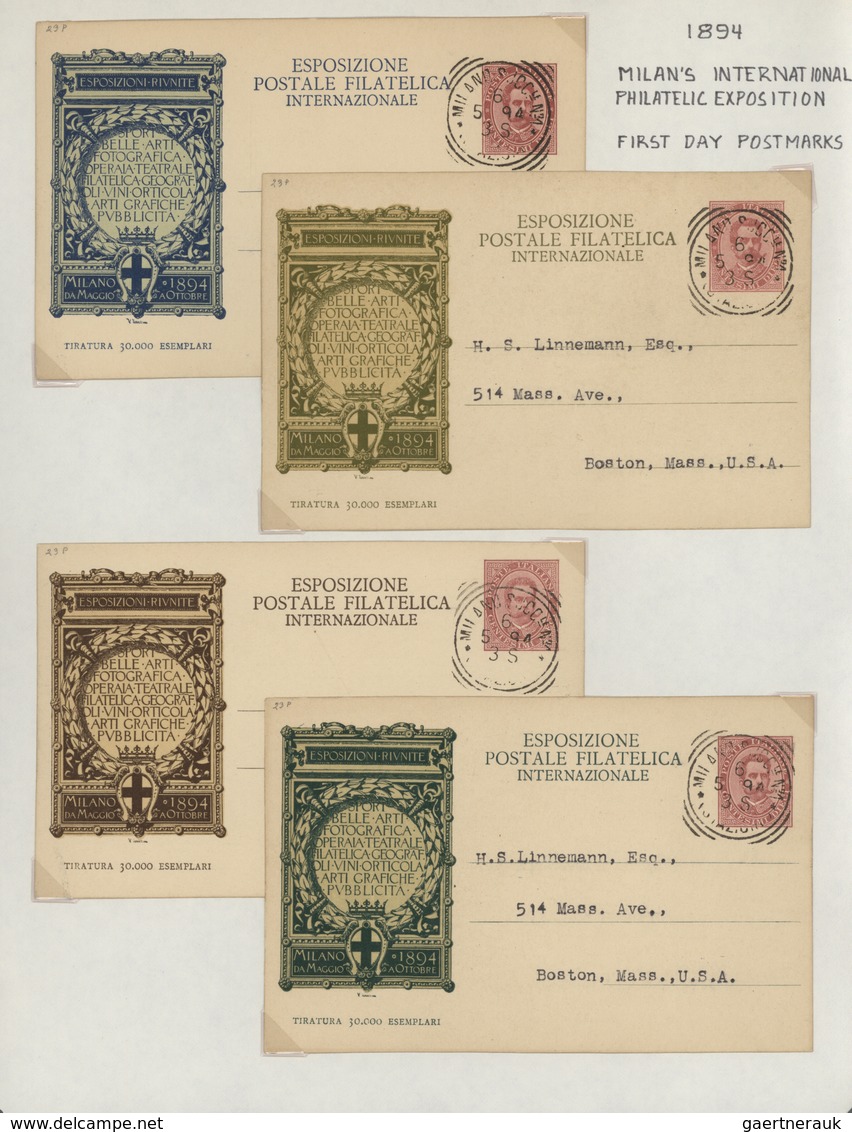 27040 Italien - Ganzsachen: 1874/1954, Comprehensive And Valuable Collection With Ca.150 Mostly Mint Posta - Entiers Postaux