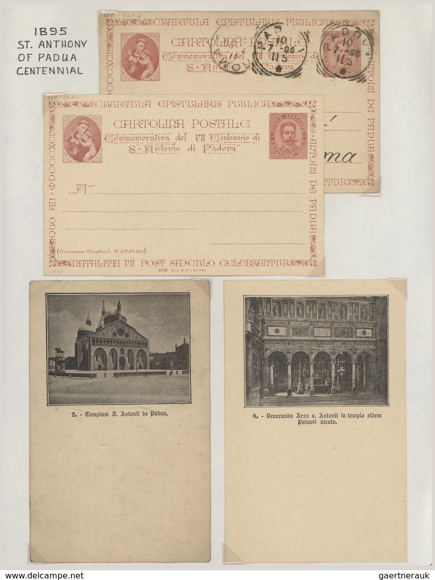 27040 Italien - Ganzsachen: 1874/1954, Comprehensive And Valuable Collection With Ca.150 Mostly Mint Posta - Entiers Postaux