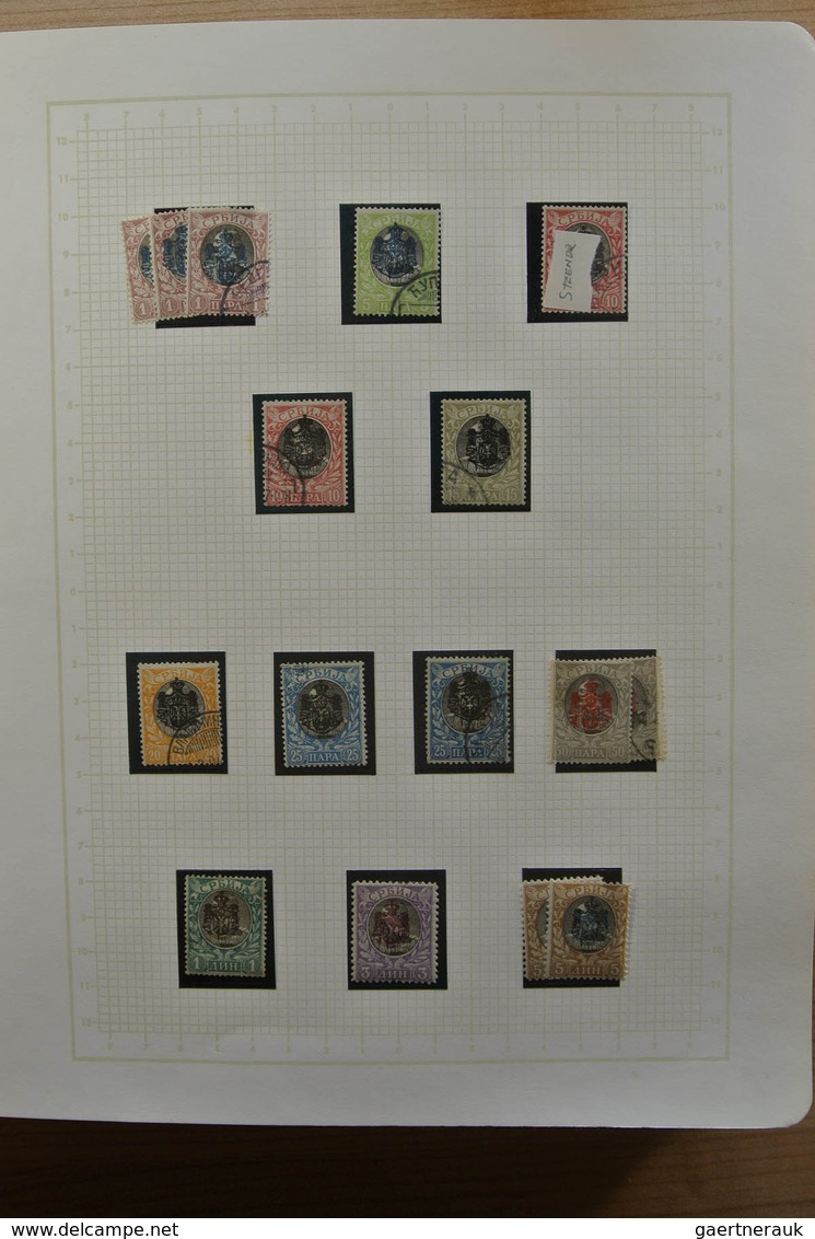 27051 Jugoslawien: 1866-1945. Partly Specialised, MNH, Mint Hinged And Used Collection Yugoslavia 1866-194 - Lettres & Documents