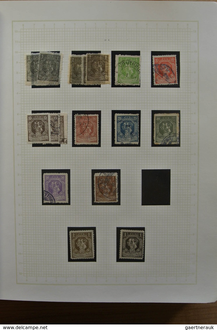 27051 Jugoslawien: 1866-1945. Partly specialised, MNH, mint hinged and used collection Yugoslavia 1866-194