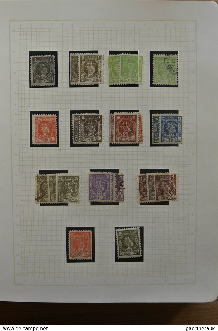 27051 Jugoslawien: 1866-1945. Partly specialised, MNH, mint hinged and used collection Yugoslavia 1866-194