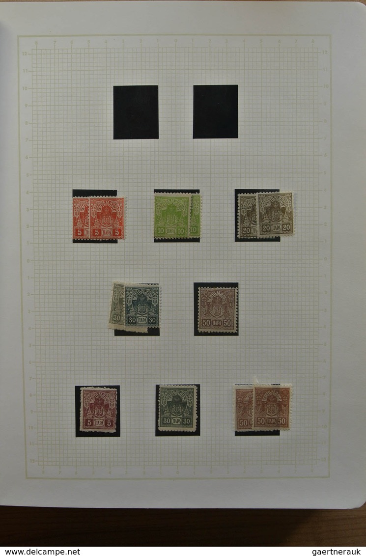 27051 Jugoslawien: 1866-1945. Partly specialised, MNH, mint hinged and used collection Yugoslavia 1866-194