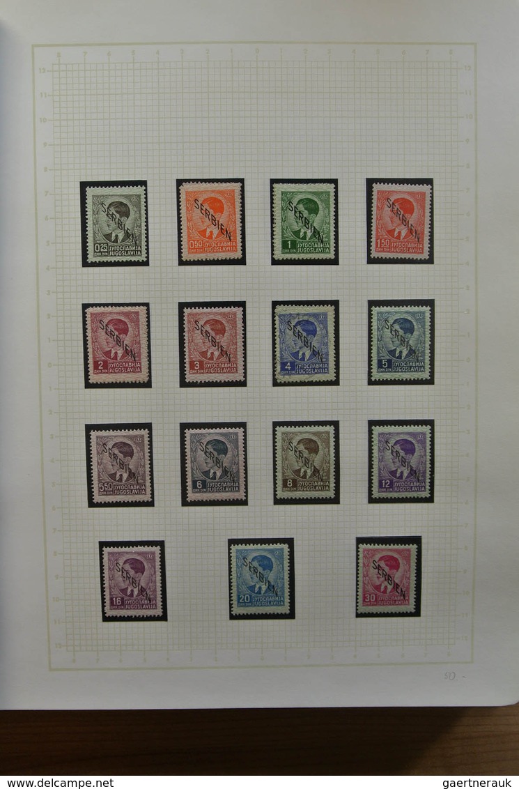 27051 Jugoslawien: 1866-1945. Partly specialised, MNH, mint hinged and used collection Yugoslavia 1866-194