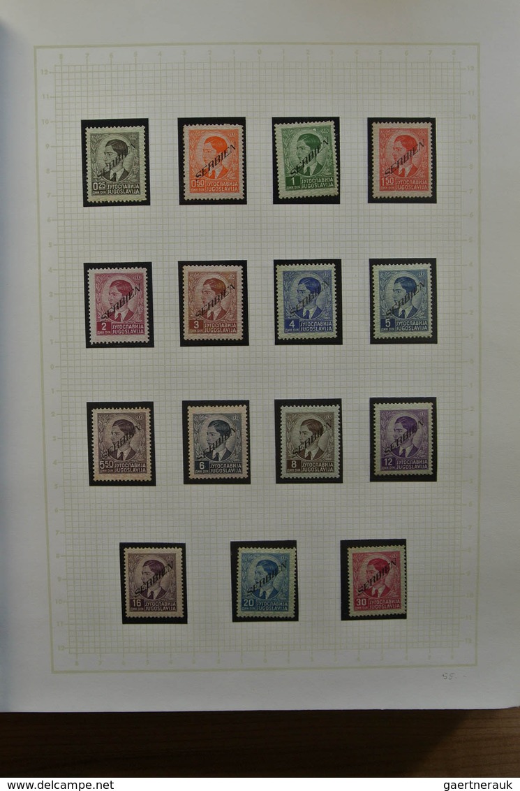 27051 Jugoslawien: 1866-1945. Partly specialised, MNH, mint hinged and used collection Yugoslavia 1866-194