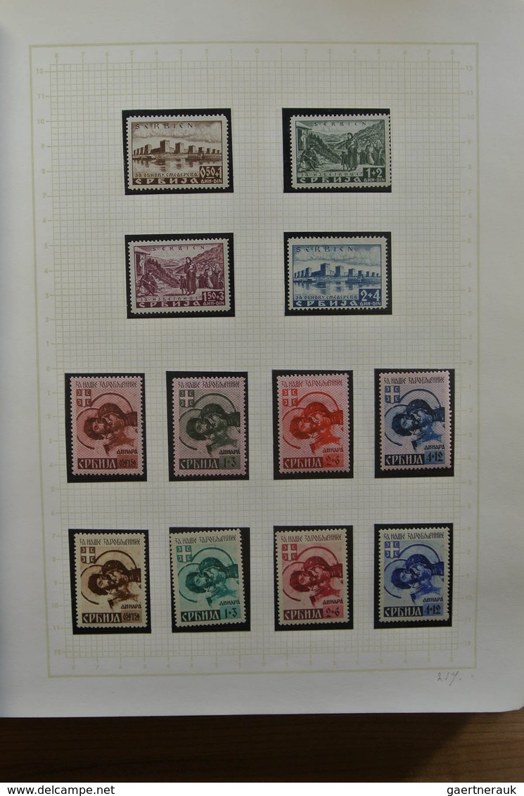 27051 Jugoslawien: 1866-1945. Partly specialised, MNH, mint hinged and used collection Yugoslavia 1866-194