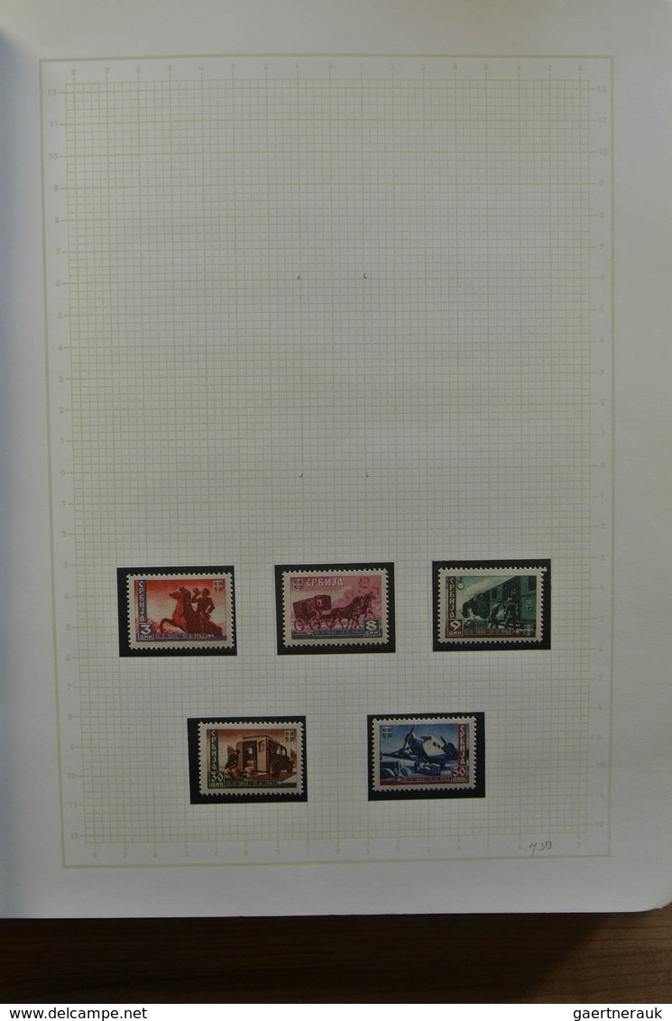 27051 Jugoslawien: 1866-1945. Partly specialised, MNH, mint hinged and used collection Yugoslavia 1866-194