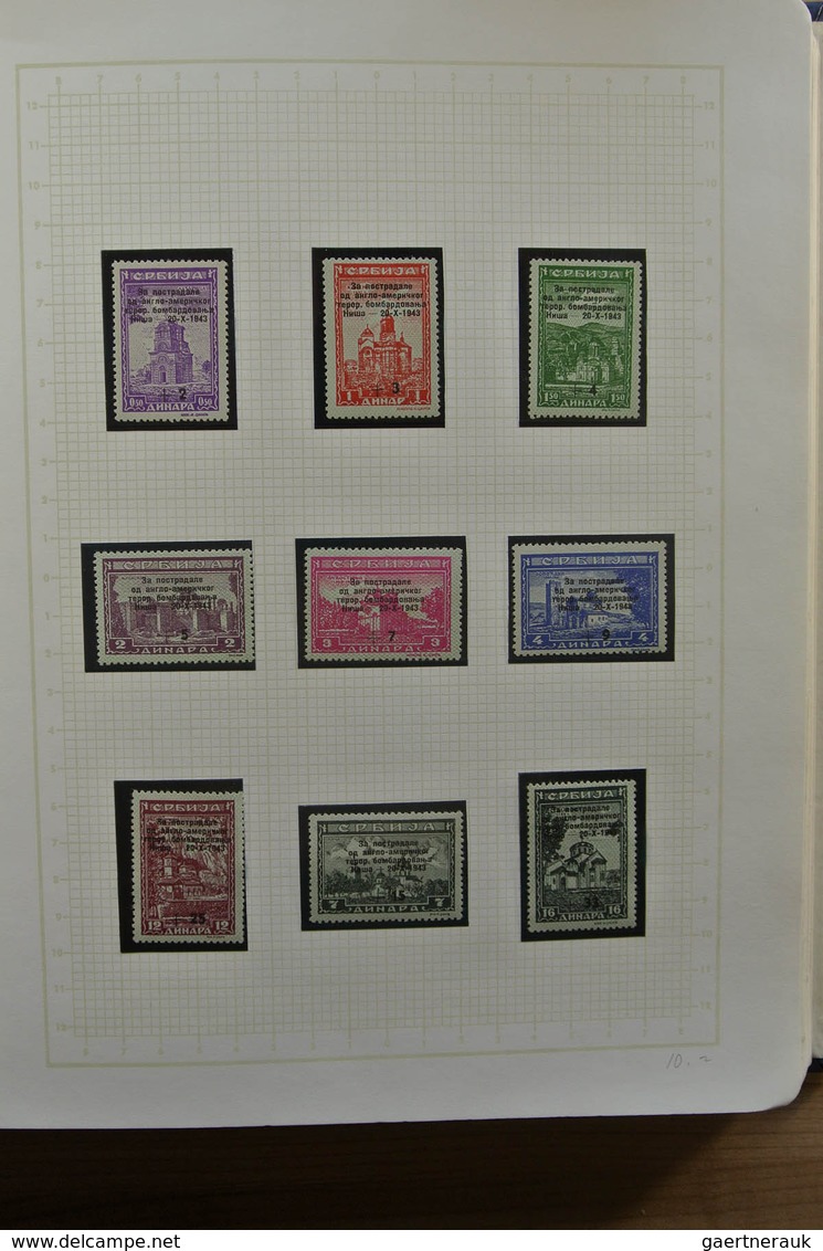 27051 Jugoslawien: 1866-1945. Partly specialised, MNH, mint hinged and used collection Yugoslavia 1866-194