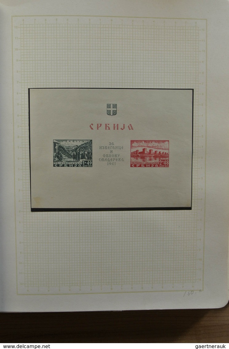 27051 Jugoslawien: 1866-1945. Partly specialised, MNH, mint hinged and used collection Yugoslavia 1866-194