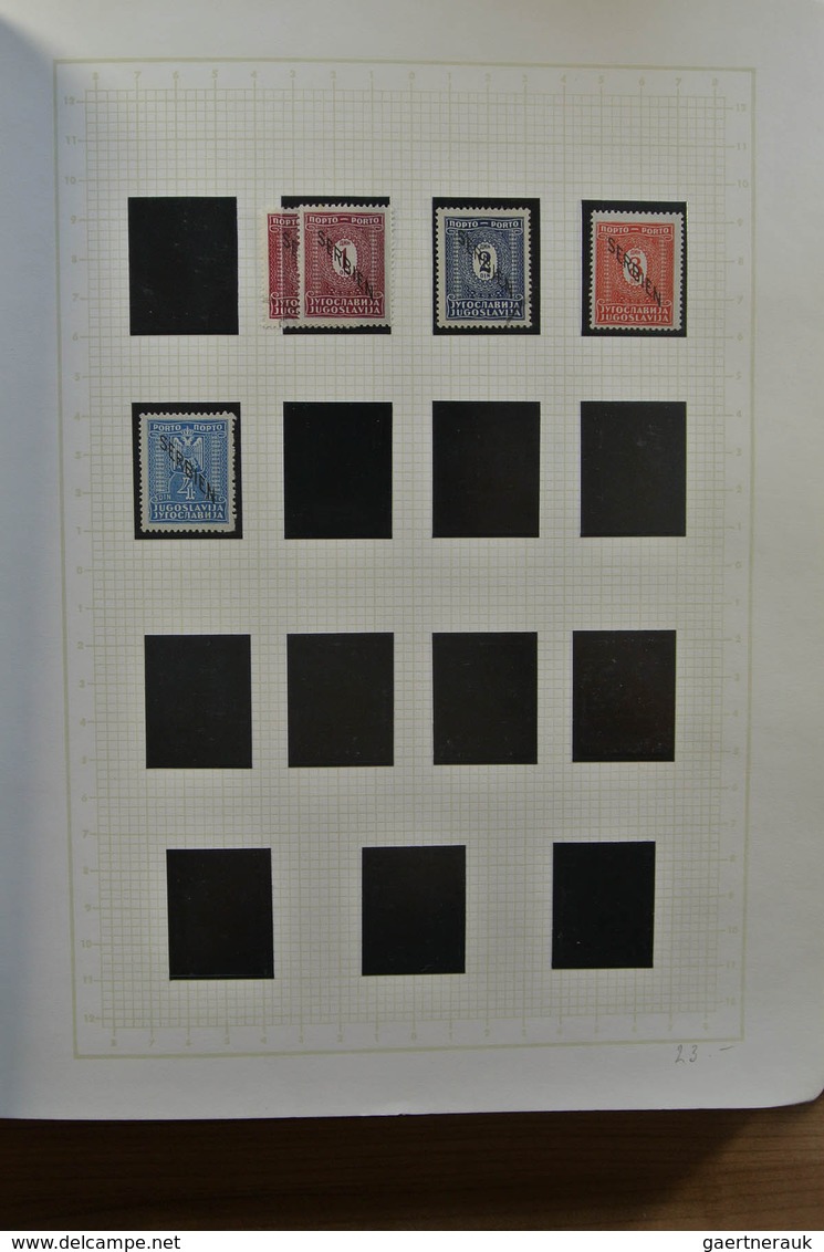 27051 Jugoslawien: 1866-1945. Partly specialised, MNH, mint hinged and used collection Yugoslavia 1866-194