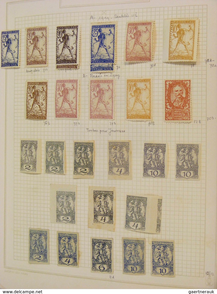 27052 Jugoslawien: 1886/1953: MNH, mint and used collection Jugoslavia a.o. (cat. Michel) no. 51-54* , 370