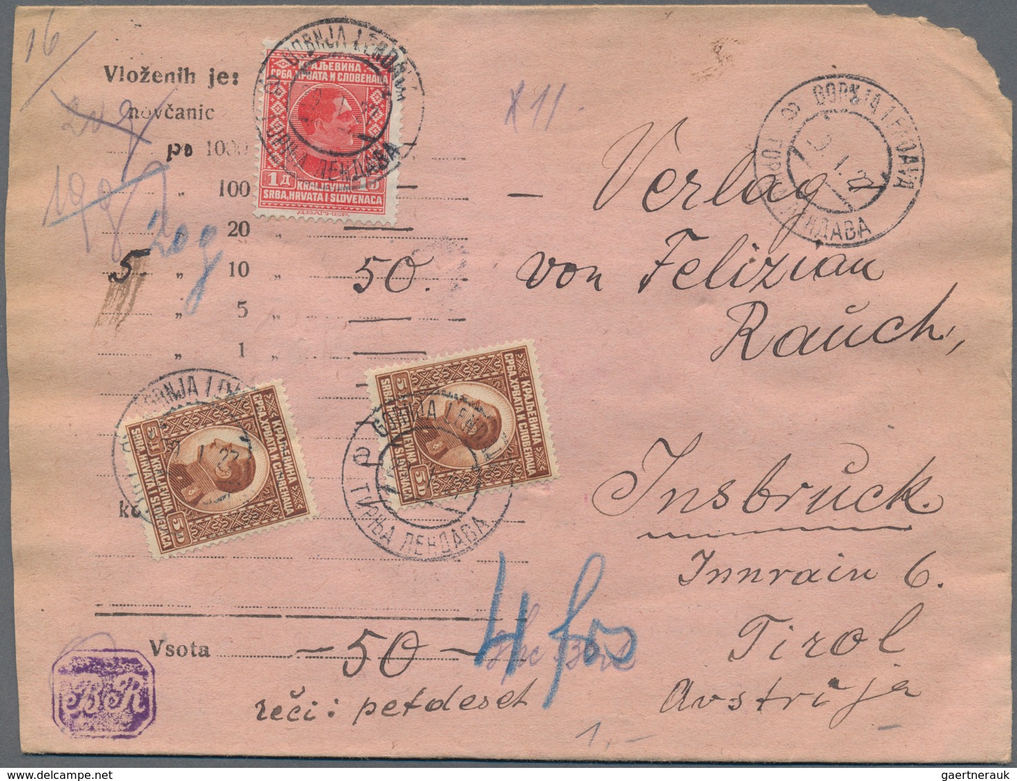 27053 Jugoslawien: 1900/1970, Posten von mehreren hundert Belegen ab der österr. Zeit bis zur Moderne, dab