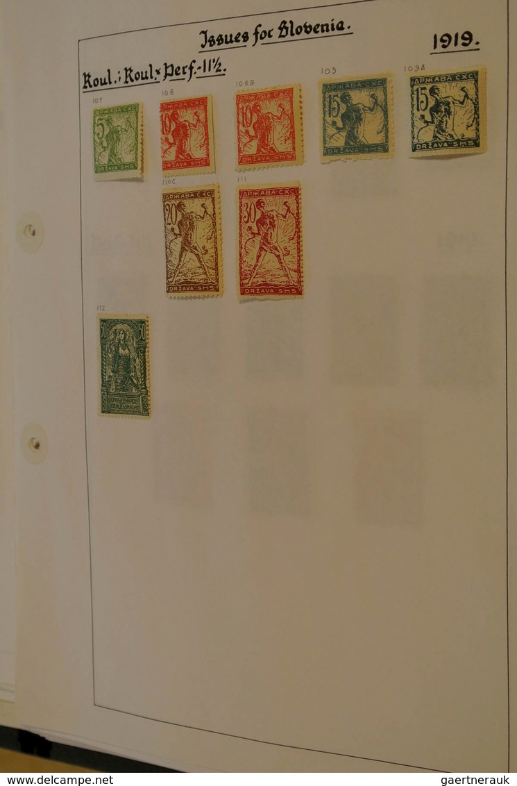 27056 Jugoslawien: 1918/80: MNH, Mint Hinged And Used Collection Yugoslavia 1918-1980 On Blanc Pages In Or - Lettres & Documents