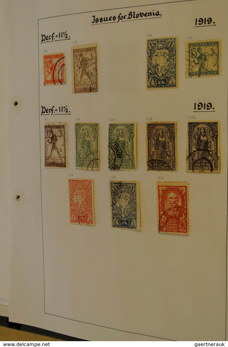 27056 Jugoslawien: 1918/80: MNH, Mint Hinged And Used Collection Yugoslavia 1918-1980 On Blanc Pages In Or - Lettres & Documents