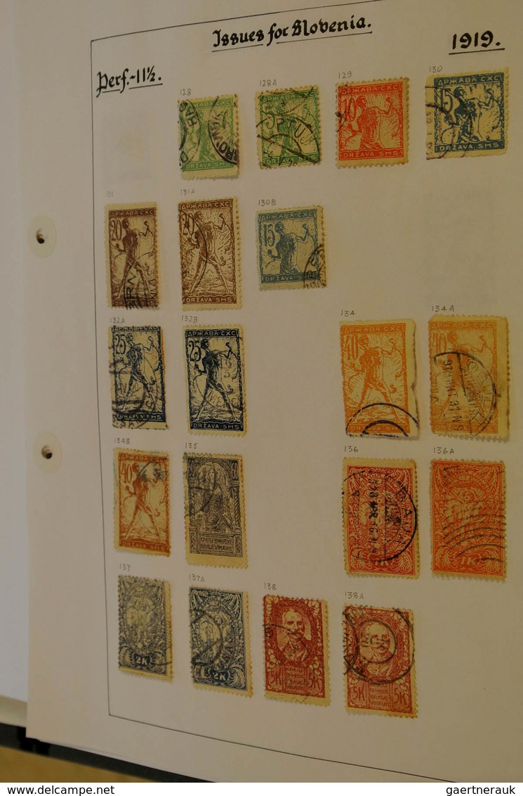 27056 Jugoslawien: 1918/80: MNH, mint hinged and used collection Yugoslavia 1918-1980 on blanc pages in or