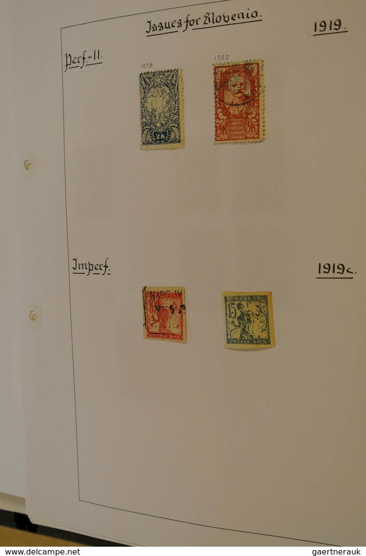 27056 Jugoslawien: 1918/80: MNH, mint hinged and used collection Yugoslavia 1918-1980 on blanc pages in or