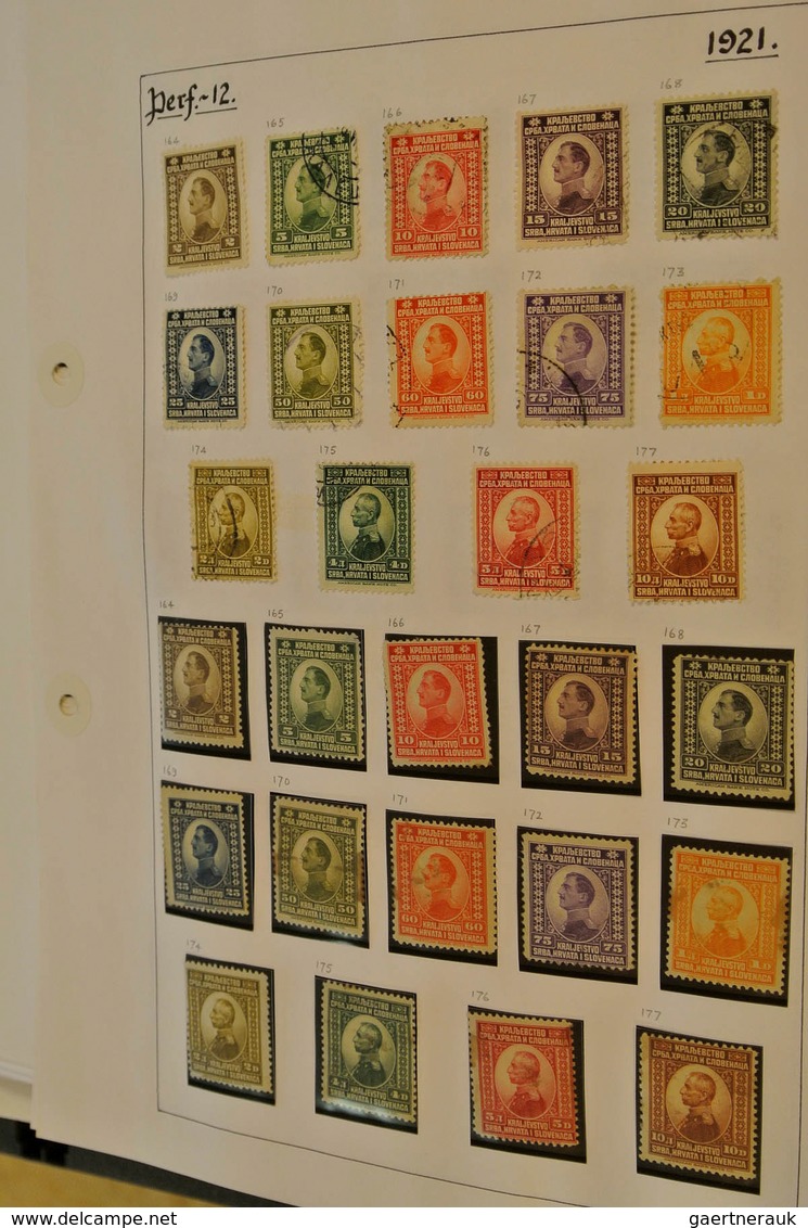 27056 Jugoslawien: 1918/80: MNH, mint hinged and used collection Yugoslavia 1918-1980 on blanc pages in or