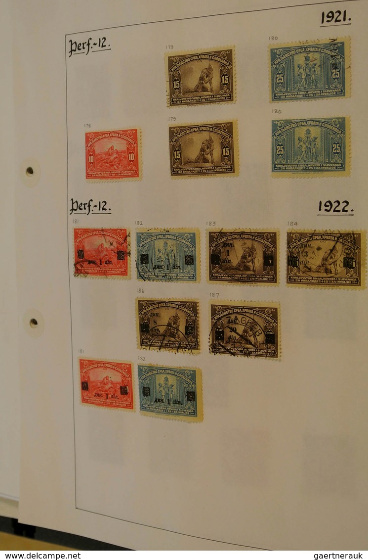 27056 Jugoslawien: 1918/80: MNH, mint hinged and used collection Yugoslavia 1918-1980 on blanc pages in or