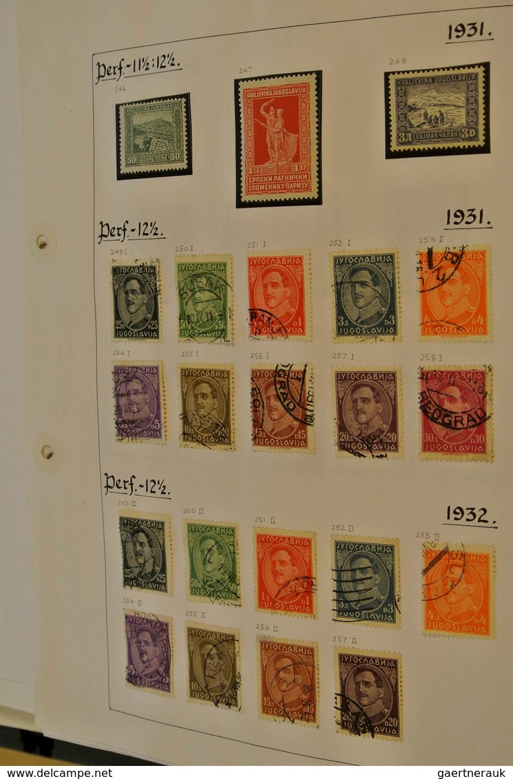 27056 Jugoslawien: 1918/80: MNH, mint hinged and used collection Yugoslavia 1918-1980 on blanc pages in or