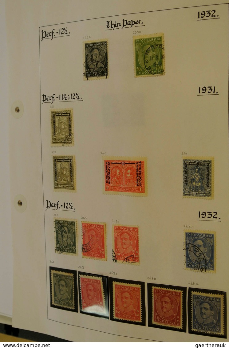 27056 Jugoslawien: 1918/80: MNH, mint hinged and used collection Yugoslavia 1918-1980 on blanc pages in or