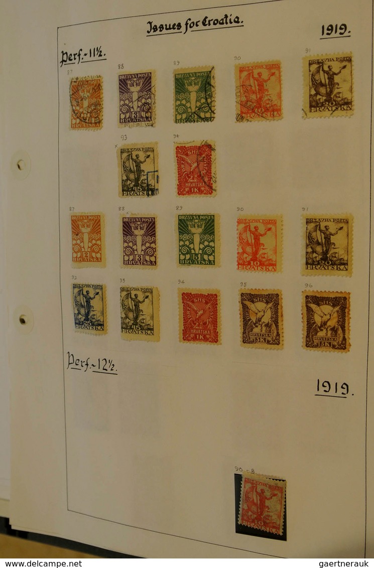 27056 Jugoslawien: 1918/80: MNH, mint hinged and used collection Yugoslavia 1918-1980 on blanc pages in or