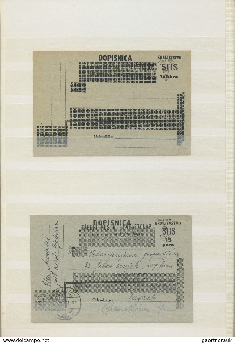 27057 Jugoslawien: 1918, Issues for Croatia, SHS overprints on Hungary, comprising apprx. 1.600 stamps inc