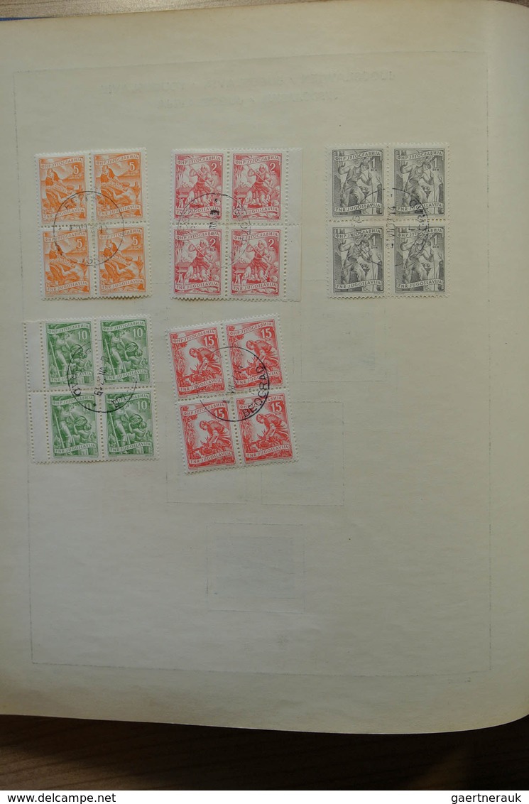 27060 Jugoslawien: 1918-1977. Well filled, mint hinged and used collection Yugoslavia 1918-1977 in Schaube