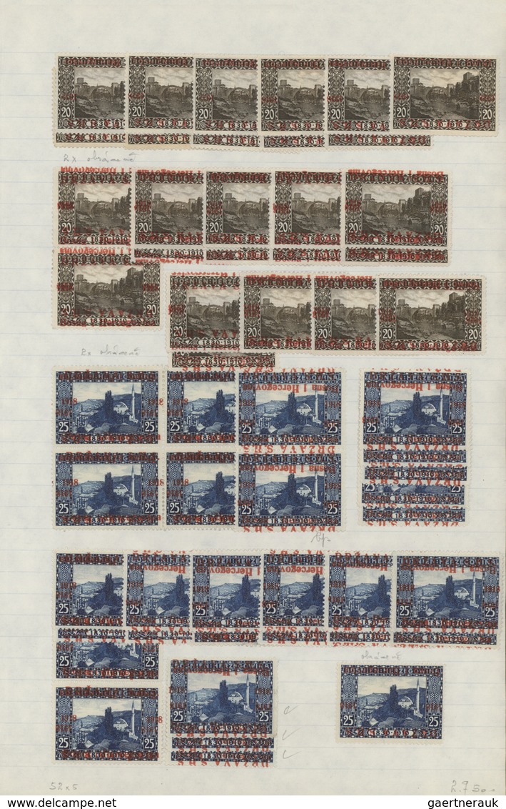 27063 Jugoslawien: 1918/1941, comprehensive mint and used collection/accumulation mounted on pages in thre