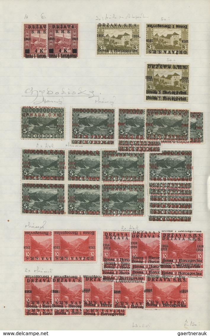 27063 Jugoslawien: 1918/1941, comprehensive mint and used collection/accumulation mounted on pages in thre