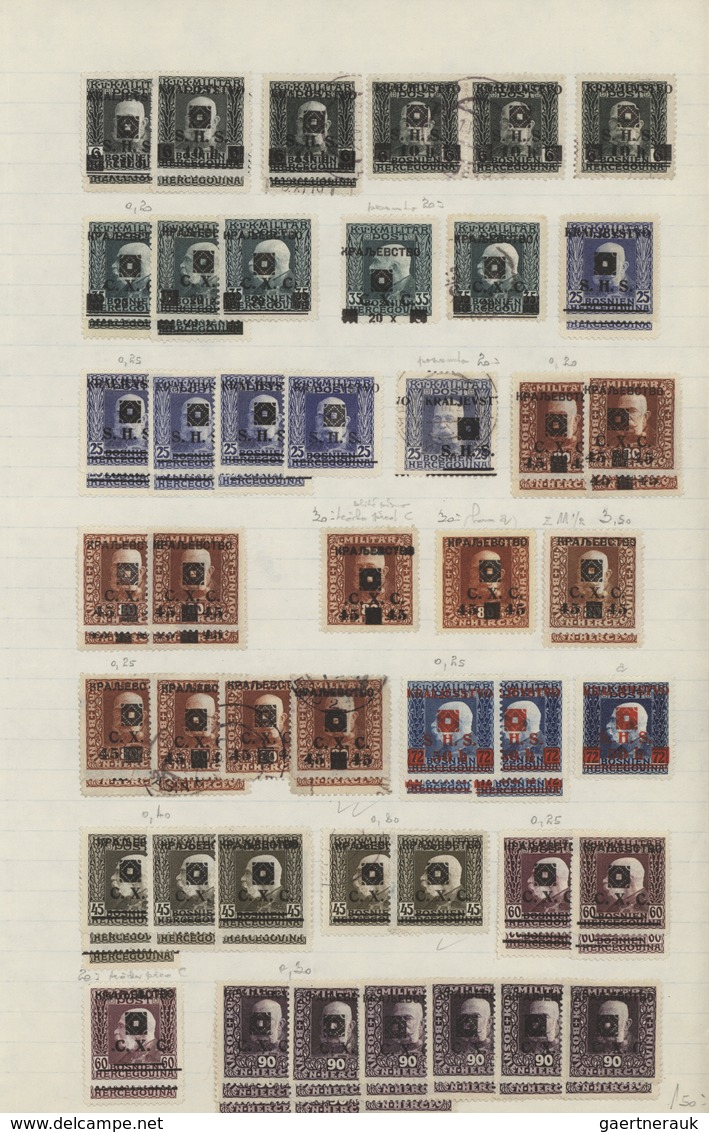 27063 Jugoslawien: 1918/1941, comprehensive mint and used collection/accumulation mounted on pages in thre