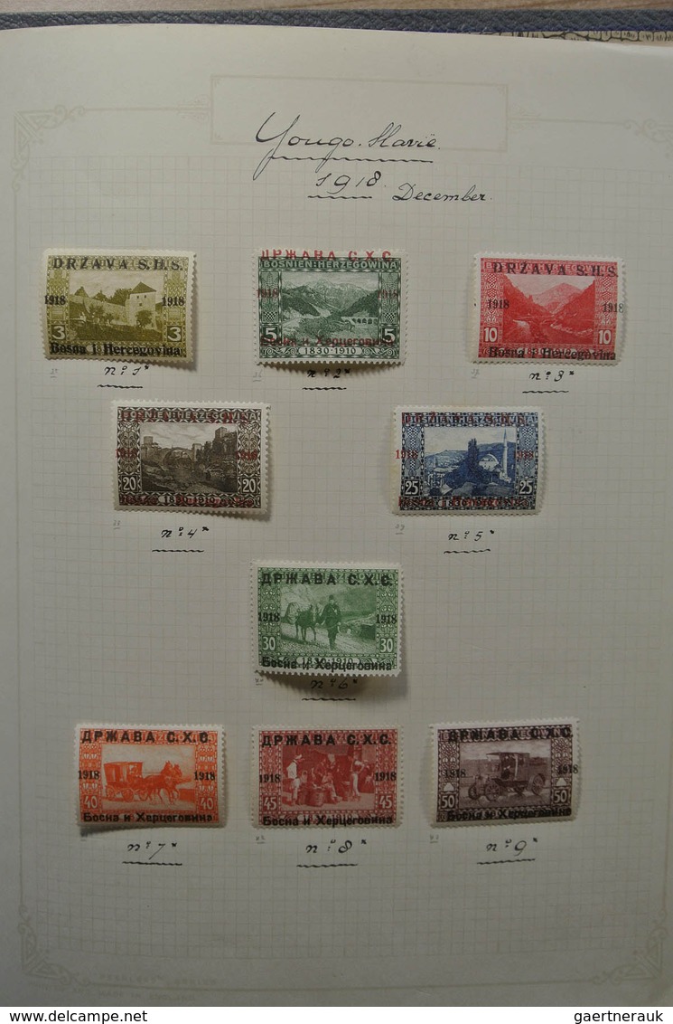 27064 Jugoslawien: 1918-1940. Partly Specialised, Mint Hinged And Used Collection Yugoslavia 1918-1940 In - Lettres & Documents