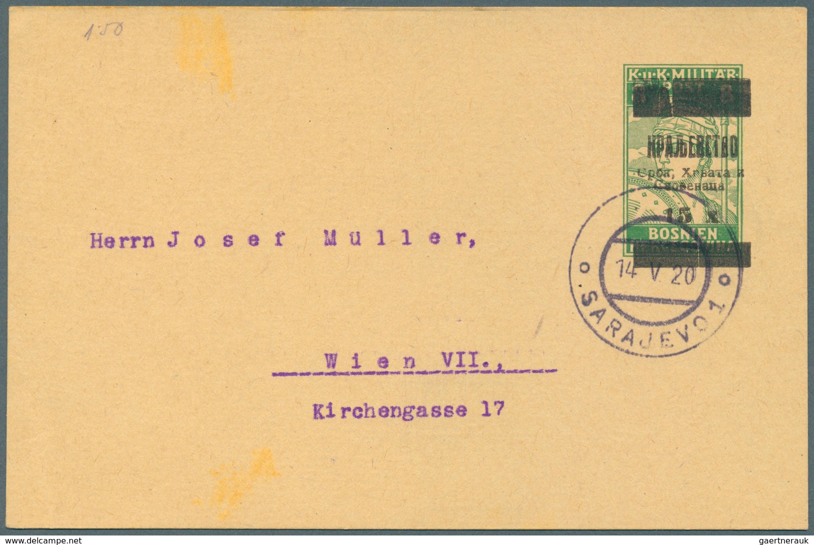 27070 Jugoslawien: 1919/1920, Lot Of Ca. 15 Postal Stationery With Interesting Overprints, Incl. Michel-No - Lettres & Documents