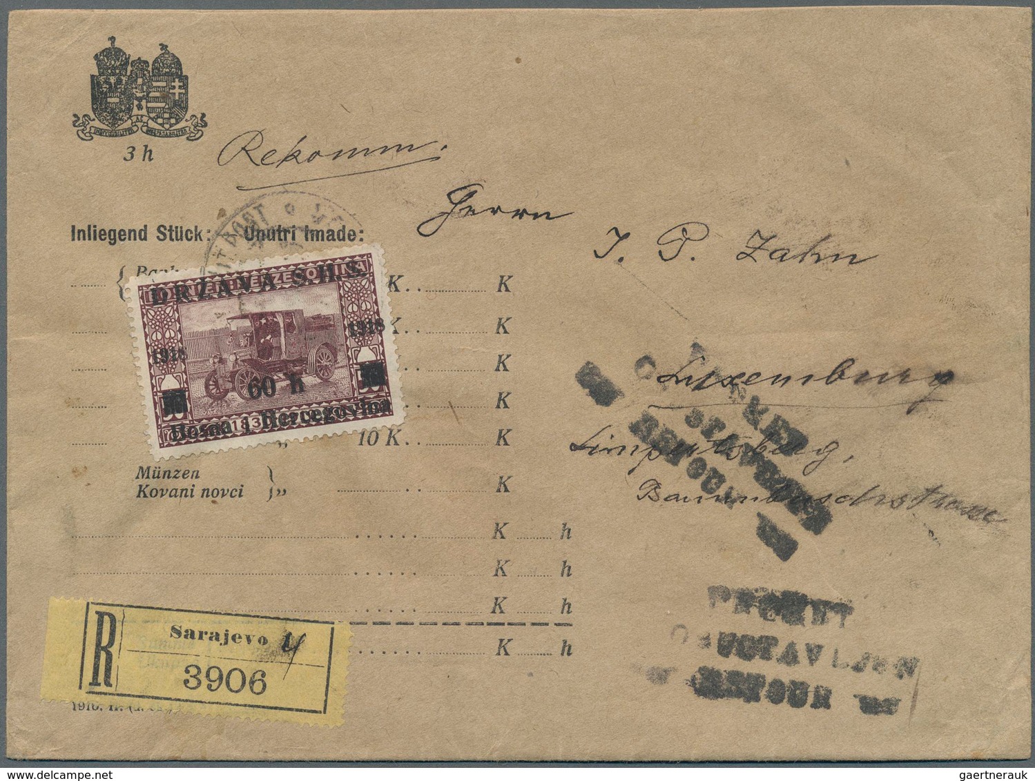 27072 Jugoslawien: 1919, Lot Of 13 Covers Mainly Bearing Overprint Stamps, Incl. Registered And Express Ma - Lettres & Documents