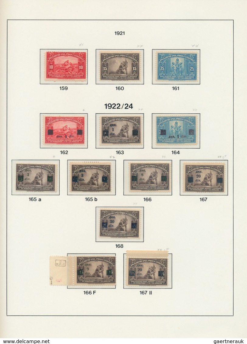 27077 Jugoslawien: 1921/1941, Extraordinary Mint Collection, Mainly Unmounted Mint, Which Is COMPLETE Acco - Lettres & Documents